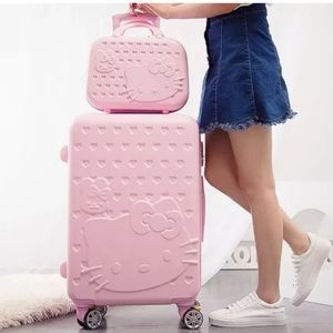 Hello Kitty 20"+13" set of luggage carry on suitcase